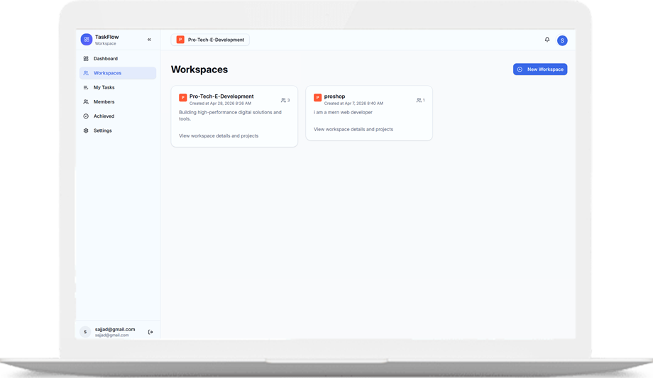 TaskFlow – Smart Project & Team Management Platform