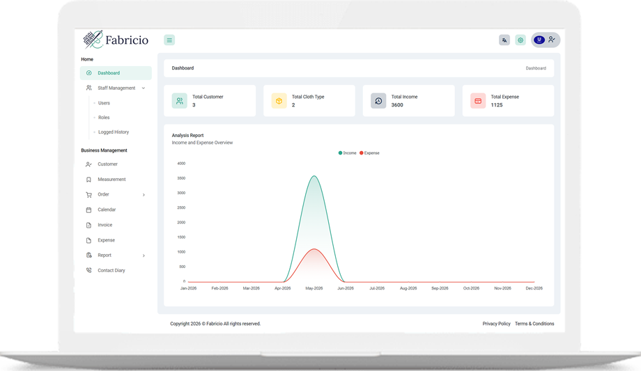 Fabricio – Smart Fabric & Inventory Management SaaS