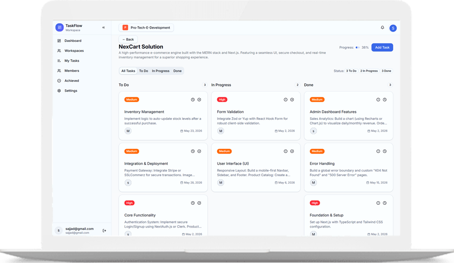 TaskFlow – Smart Project & Team Management Platform