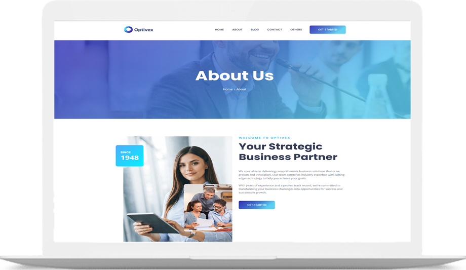 Optivex – Business Consulting & Growth Agency Website