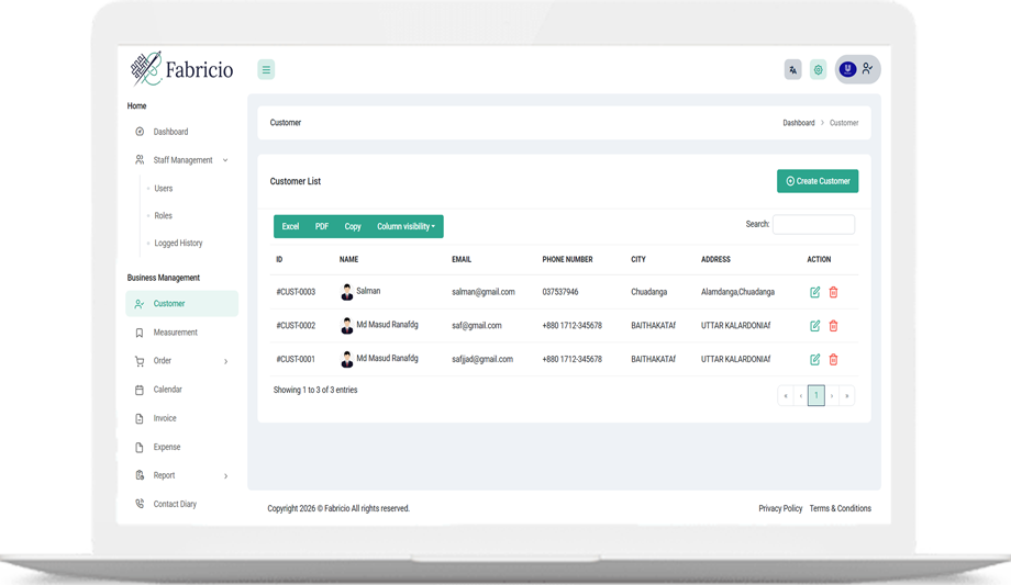 Fabricio – Smart Fabric & Inventory Management SaaS