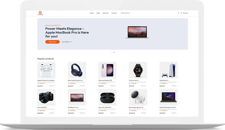 Gadgetfly – Modern Multi-Vendor Electronics E-commerce Platform
