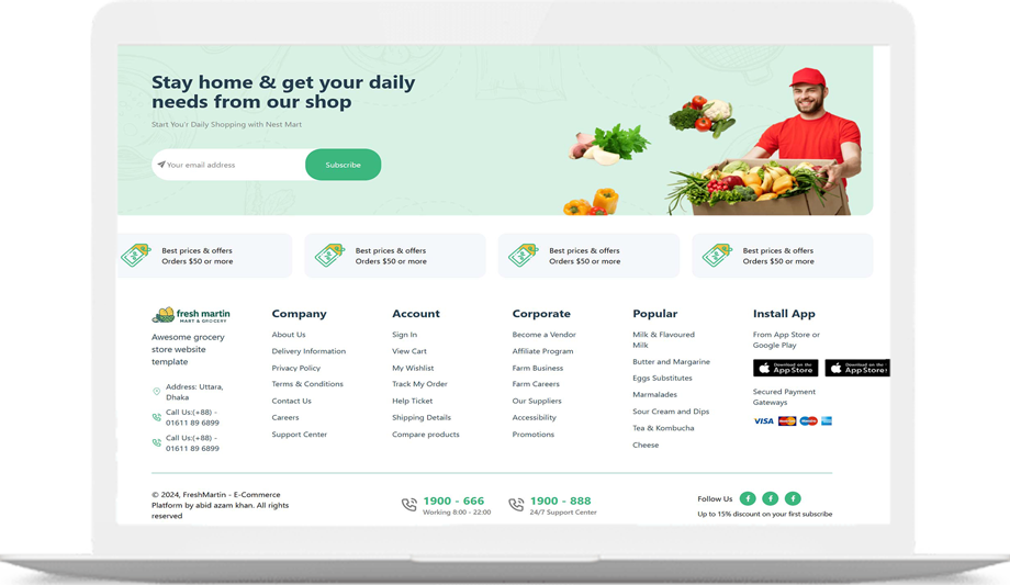 Freshmartin – Online Grocery & Super Shop Platform