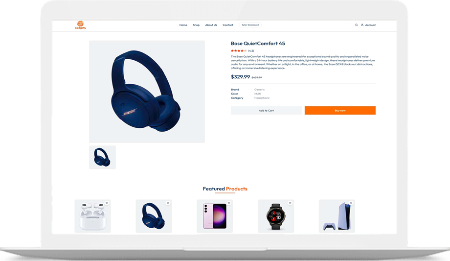 Gadgetfly – Modern Multi-Vendor Electronics E-commerce Platform