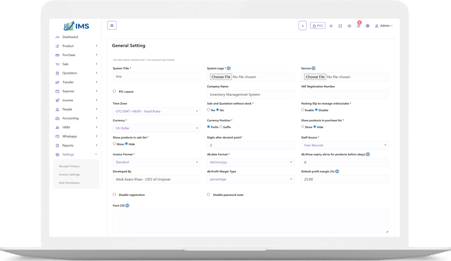 IMS – Smart Inventory & Business Management System