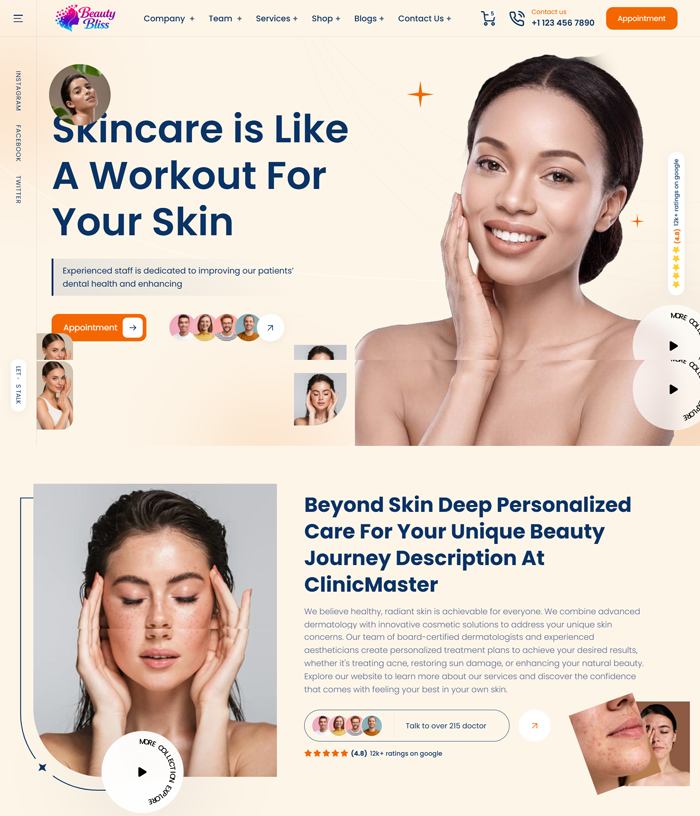 BeautyBliss - Premium Skincare & Dermatology Solution