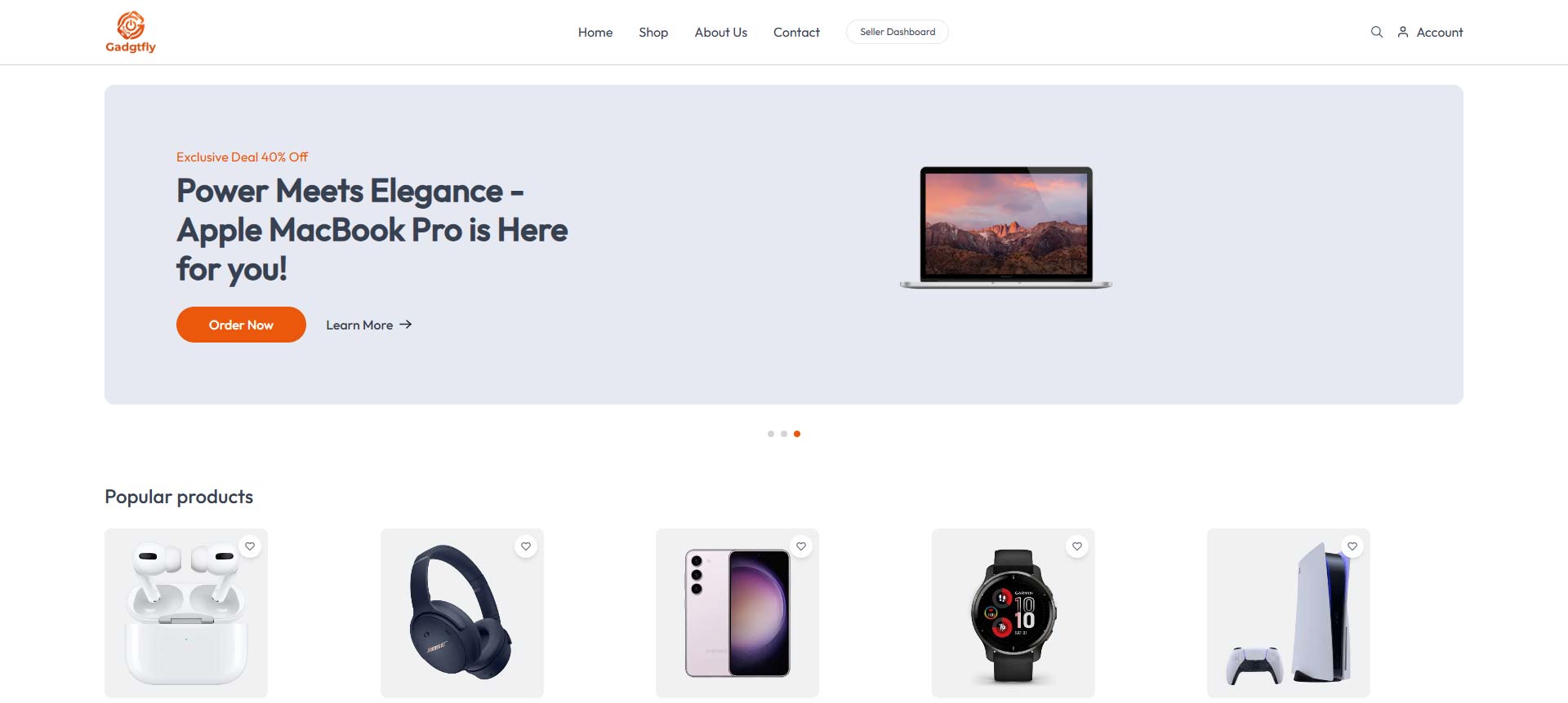 Gadgetfly – Modern Multi-Vendor Electronics E-commerce Platform