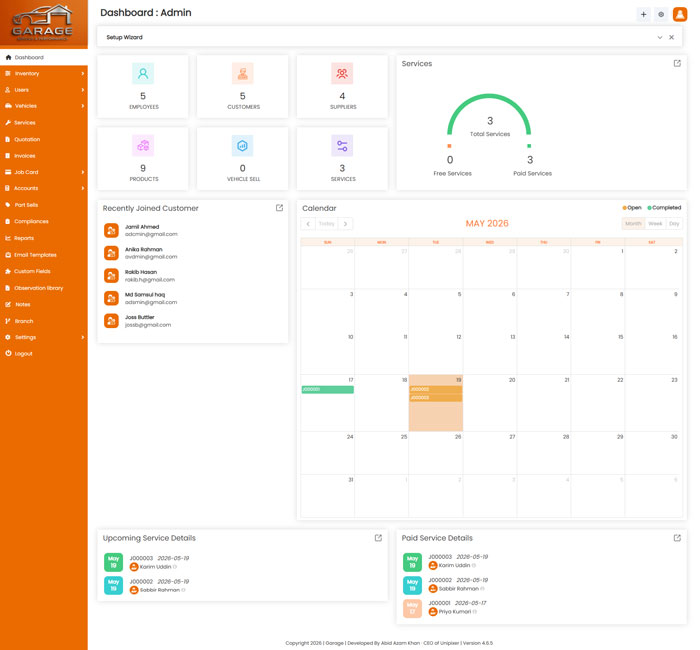 Garage – Smart Workshop & Auto Service ERP