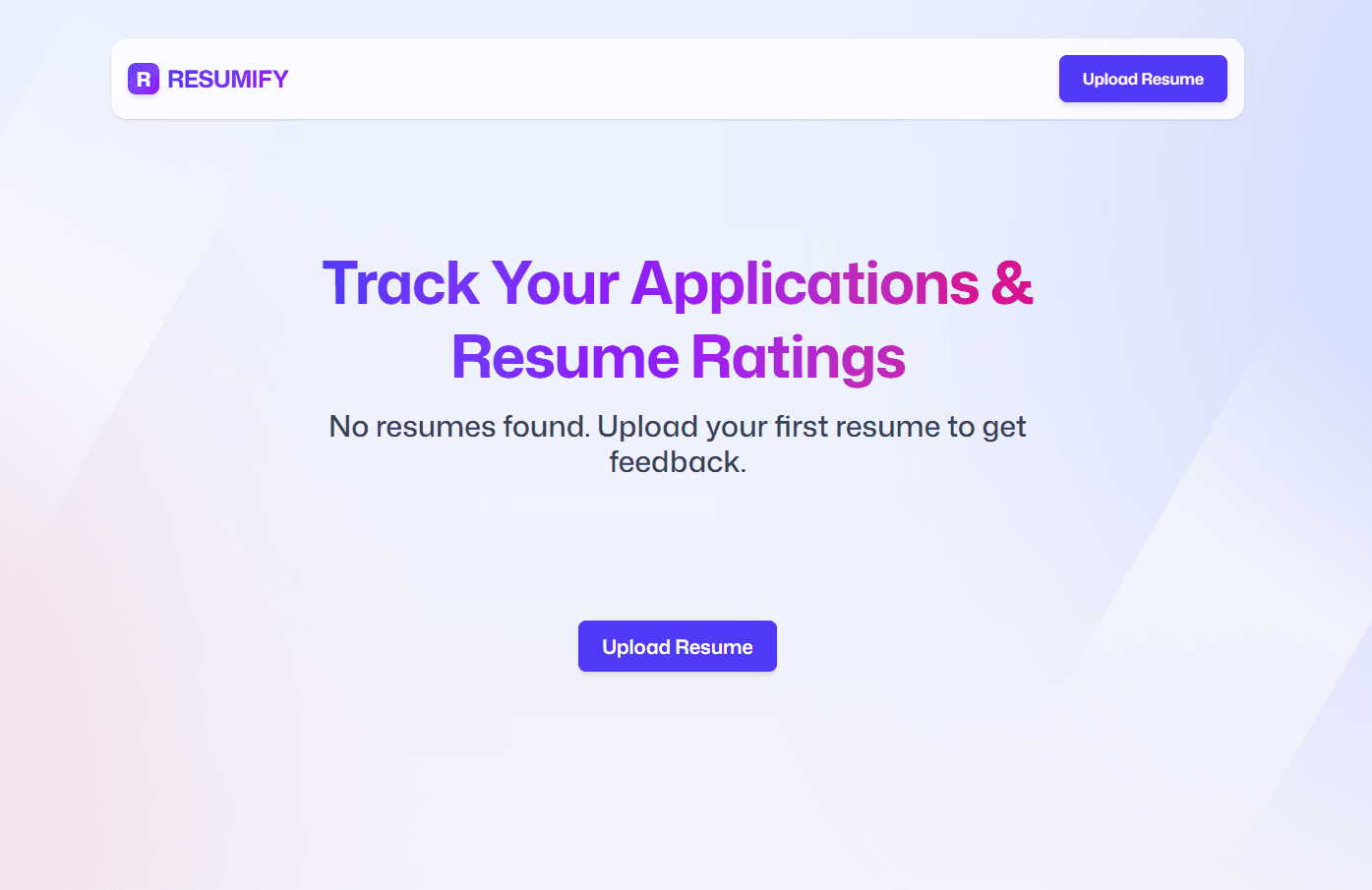 Resumify – AI-Powered Resume Analyzer & ATS Scoring Platform