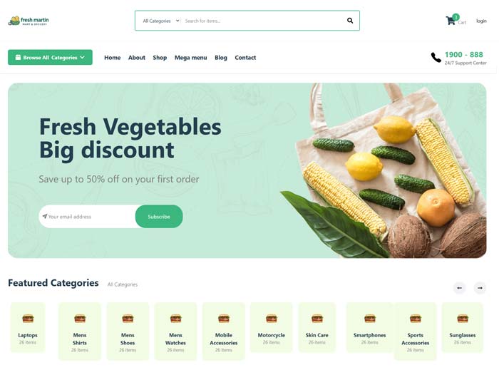 Freshmartin – Online Grocery & Super Shop Platform