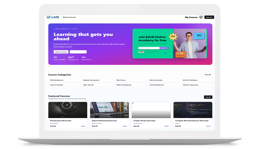 LMS Learn – Modern Online Learning Management System