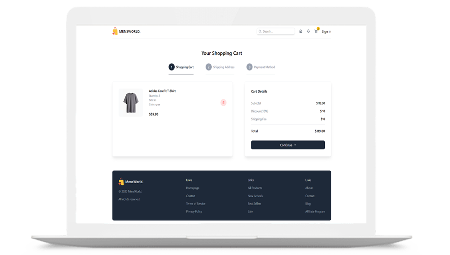 MensWorld – Modern Fashion E-commerce Platform