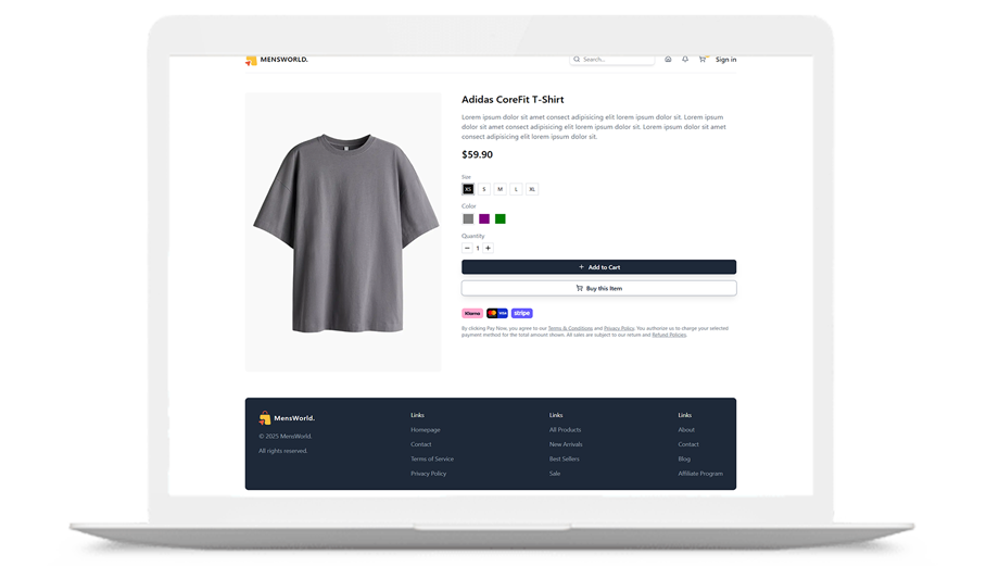 MensWorld – Modern Fashion E-commerce Platform