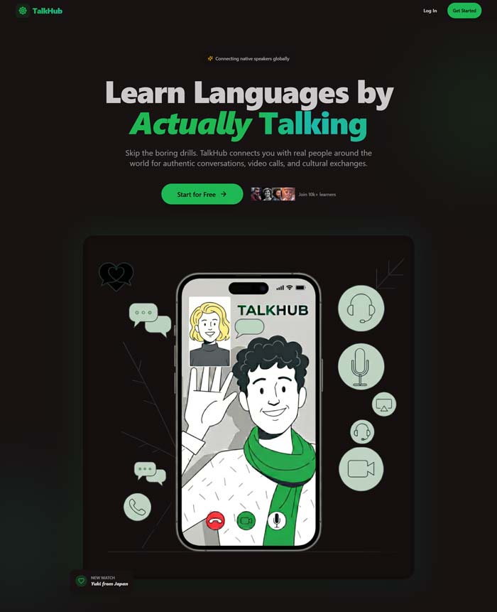 TalkHub – Language Exchange & Social Learning Platform